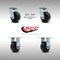 Service Caster 4 Inch SS Polyolefin Caster Set with Ball Bearings 2 Swivel Lock 2 Rigid SCC SCC-SS30S420-POB-BSL-2-R-2 - alternate 2